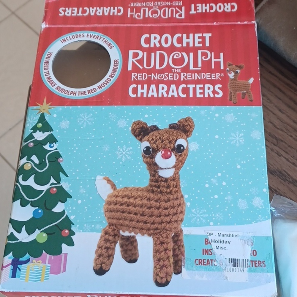 Rudolph the Red-Nosed Reindeer Crochet Kit NIB
